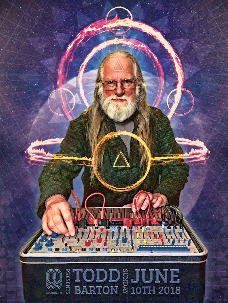 Poster for Todd Barton performance at Modular 8